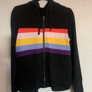 Evy’s Tree sample of the Rainbow hoodie size medium